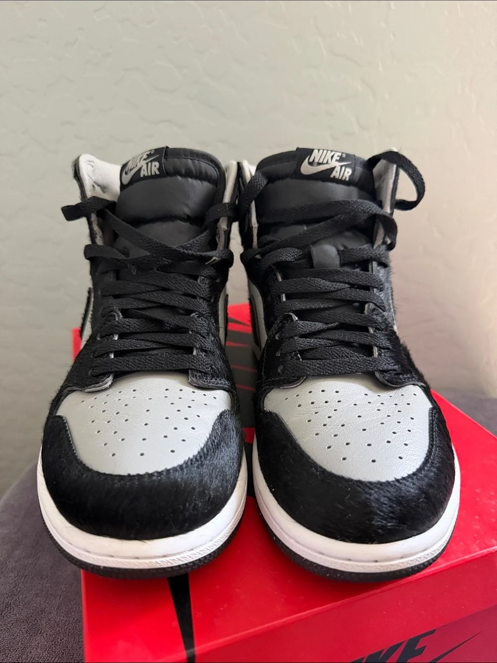 2022 Nike Air Jordan 1 Retro High OG Twist 2.0 Medium Grey W9 - M7.5 Real Fur